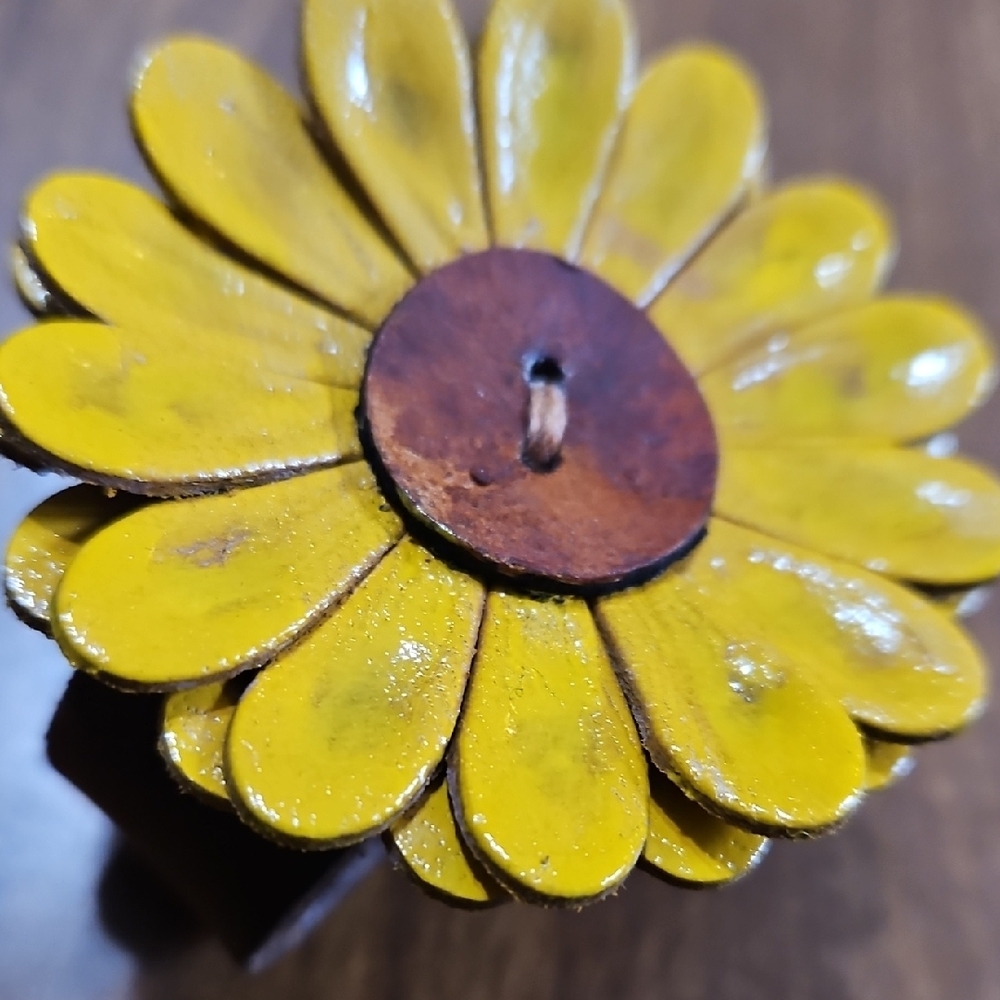 Hand Crafted Flower Genuine Leather Dog Collar Charm NEW - Picture 5 of 14